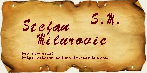 Stefan Milurović vizit kartica